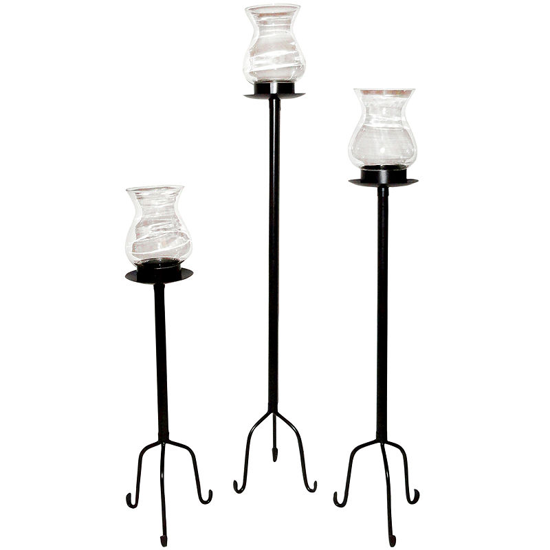 Upc 769072844041 Bilbao Set Of 3 Floor Hurricane Candle Holder