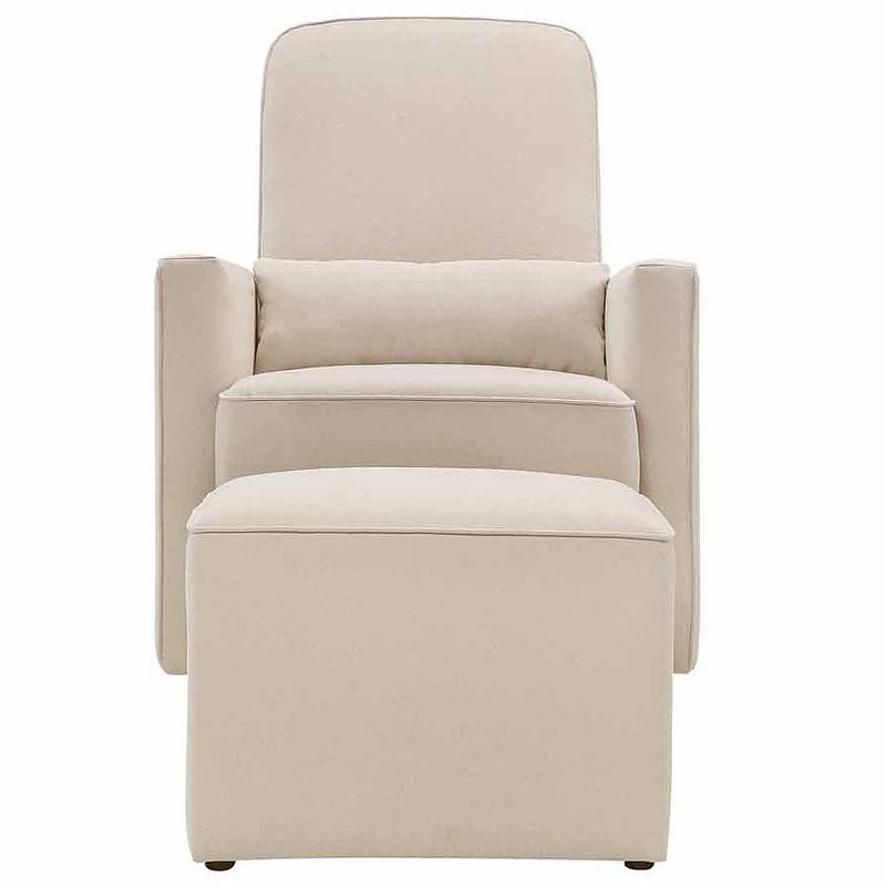 DaVinci Olive Glider and Ottoman - Cream