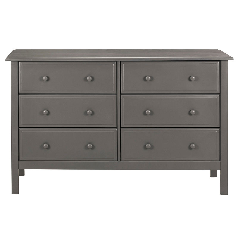 DaVinci Jayden 6-Drawer Double Wide Dresser - Slate, Grey