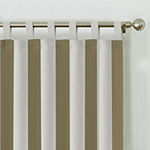 Elrene Home Fashions Highland Stripe Uv 50+ Light-Filtering Tab Top Single Outdoor Curtain Panel