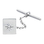 Sterling Silver Tie Tack with Diamond Accent