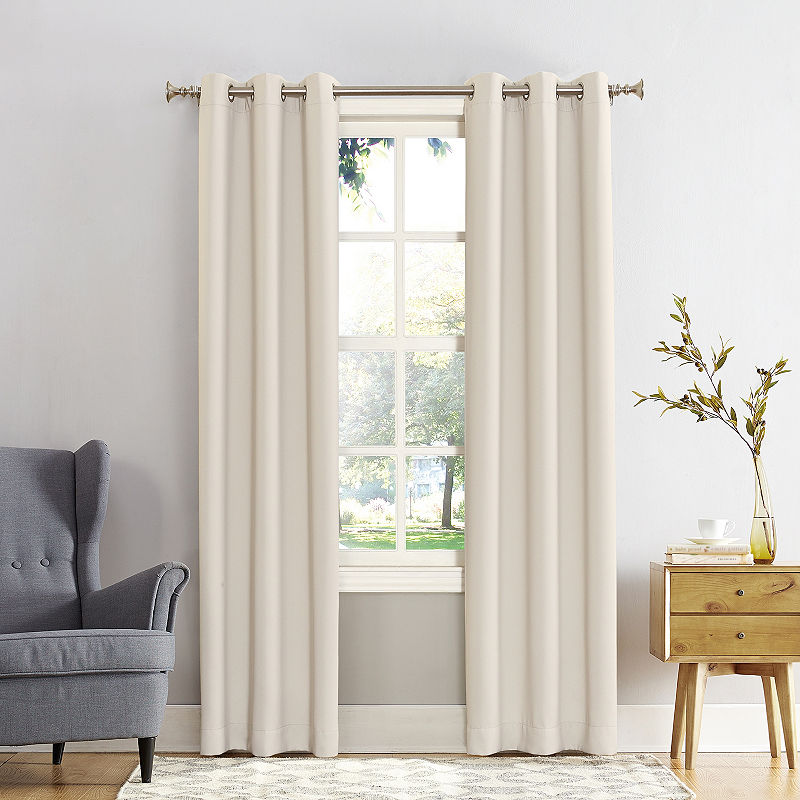 40"x84" Kenneth Blackout Energy Efficient Grommet Curtain Panel Cream - Sun Zero