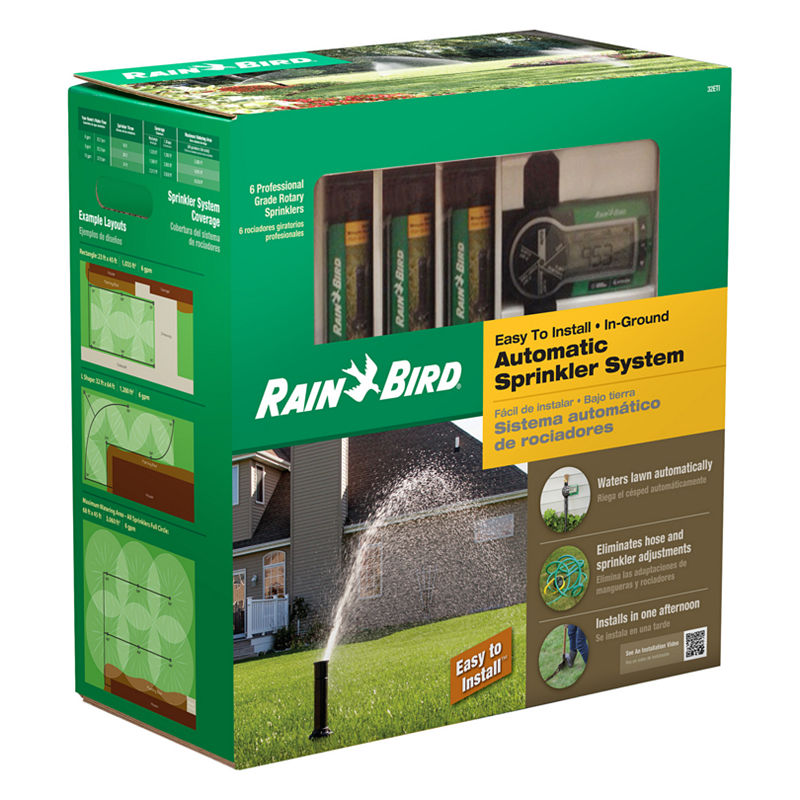 Rain Bird 32ETI Underground Irrigation Automatic Sprinkler System Kit