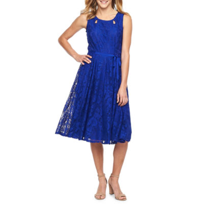 jcpenney blue lace dress