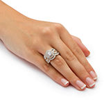 DiamonArt® Womens 2 1/3 CT. T.W. White Cubic Zirconia 14K Rose Gold Over Silver Bridal Set
