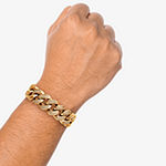 Shaquille O'Neal Xlg Stainless Steel 9 Inch Solid Curb Chain Bracelet