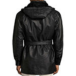 Vintage Leather Hooded Parka With Zip Out Lining - Big