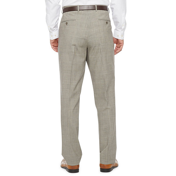 Stafford Signature Smart Wool Mens Plaid Stretch Classic Fit Suit Pants - Big and Tall