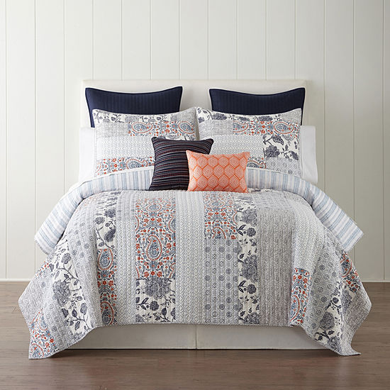 Jcpenney Home Denton Quilt Color Blue Multi Jcpenney
