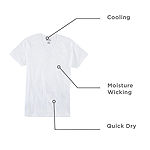 Stafford Dry + Cool Mens 4 Pack Short Sleeve V Neck Moisture Wicking T-Shirt-Tall