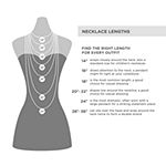 Disney Classics Cubic Zirconia Pure Silver Over Brass 16 Inch Link Heart Lilo & Stitch Pendant Necklace