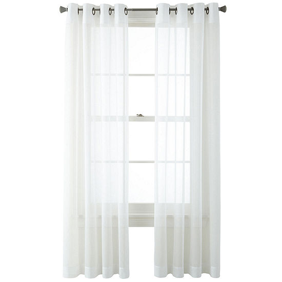 Home Expressions Kramer Sheer Grommet Top Single Curtain Panel