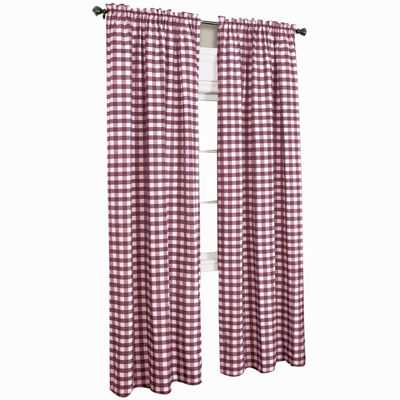 Buffalo Check Rod Pocket Curtain Panel Jcpenney