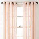 JCPenney Home Sheer Grommet Top Single Curtain Panel
