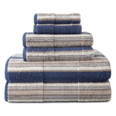JCPenney Home™ Farmhouse Stripe Bath TowelsJCPenney, Color Barn Red