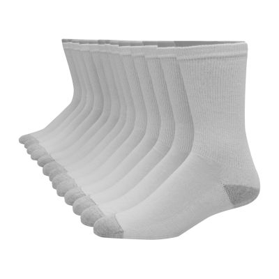 Hanes Ultimate Mens 12 Pair Crew Socks, Color White JCPenney
