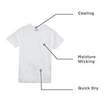 Stafford Dry + Cool Mens 5 Pack Short Sleeve Crew Neck Moisture Wicking T-Shirt