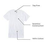 Stafford Ultra Soft Mens 4 Pack Short Sleeve V Neck T-Shirt-Big and Tall