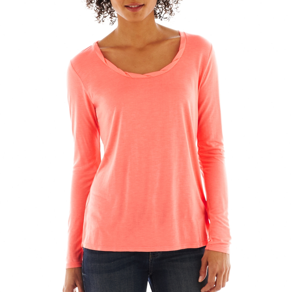 A.N.A High Low Scoopneck Tee, Fiji Coral, Womens