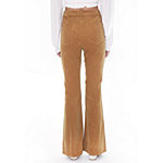 Forever 21 Juniors Womens Button-Front Distressed Flare Corduroy Pant