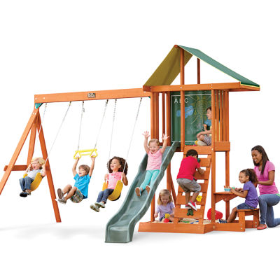 kidkraft brookridge wooden swing set