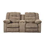 Signature Design by Ashley® Workhorse Reclining Loveseat with Console