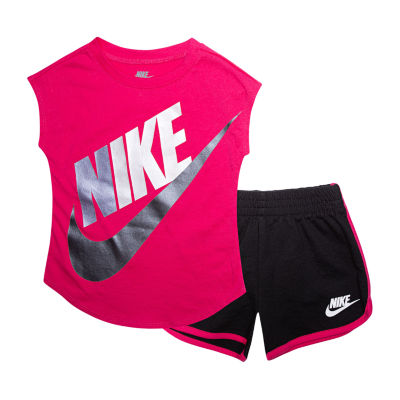 girls black nike shorts