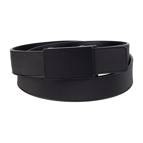 JF J.Ferrar® Track Lock Men's Belt with Plaque Buckle, Color: Black ...
