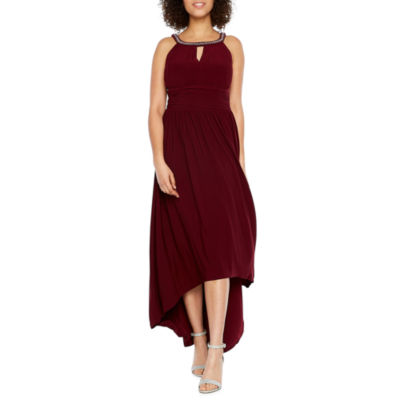 scarlett sleeveless high low evening gown