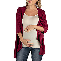Ziola Womens Maternity Tops Long Sleeve Round Neck Tunic Top Ruffle Hem Pregnancy Shirt 