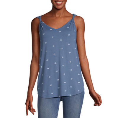 a.n.a Womens V Neck Sleeveless Tank Top JCPenney