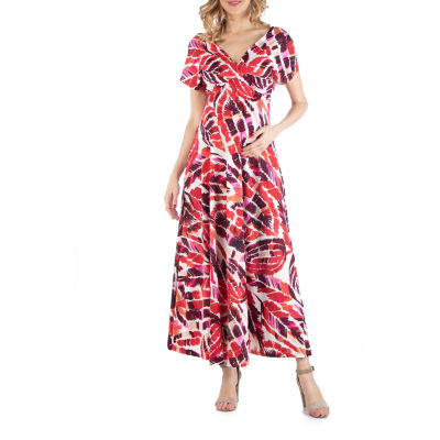 botanical print maxi dress