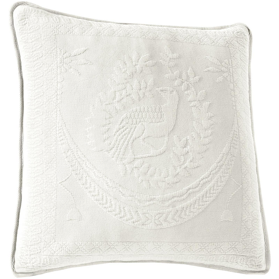 Historic Charleston Collection King Charles 20 Square Decorative Pillow, White