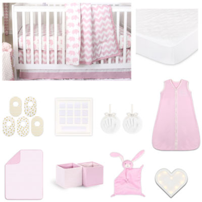 The Peanut Shell Crib Bedding Set Jcpenney Color Pink