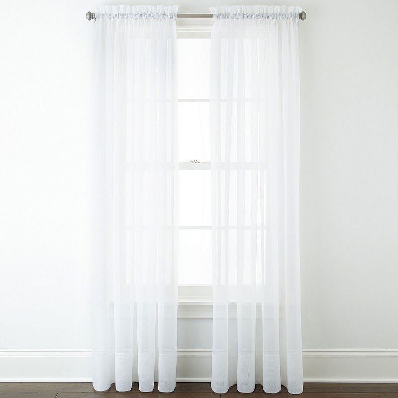 Home Expressions Lisette Rod-Pocket Sheer Panel, 60