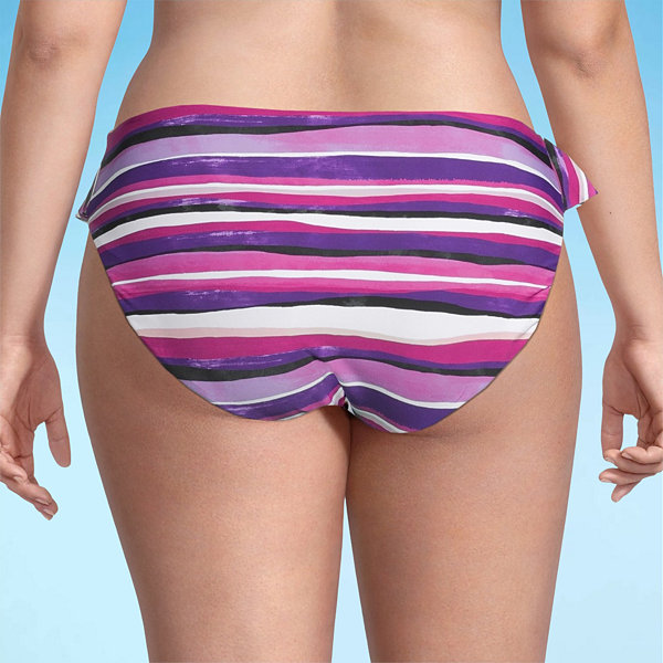 Mynah Womens Striped Hipster Bikini Swimsuit Bottom Plus
