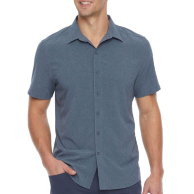 Stylus Big & Tall Mens Stretch Short Sleeve Button-Down Shirt - JCPenney