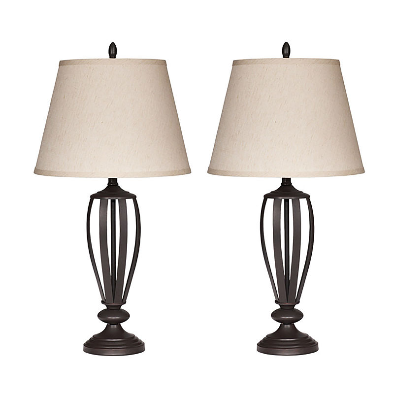 Signature Design By Ashley Set Of 2 Mildred Table Lamps, Brown