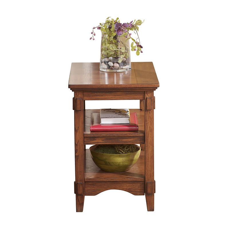 Signature Design By Ashley Cross Island Chairside Table, Brown