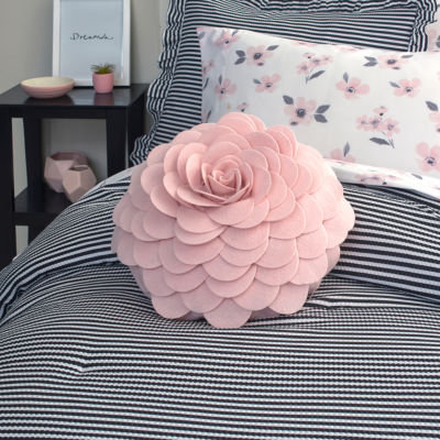 pink flower pillow
