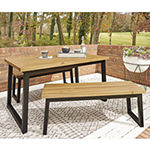 Signature Design by Ashley Town Wood Collection 3-pc. Patio Dining Set