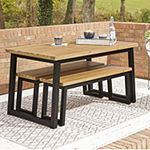 Signature Design by Ashley Town Wood Collection 3-pc. Patio Dining Set