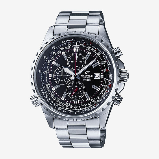 Casio Edifice Mens Chronograph Silver Tone Stainless Steel Bracelet Watch Ef527d-1av