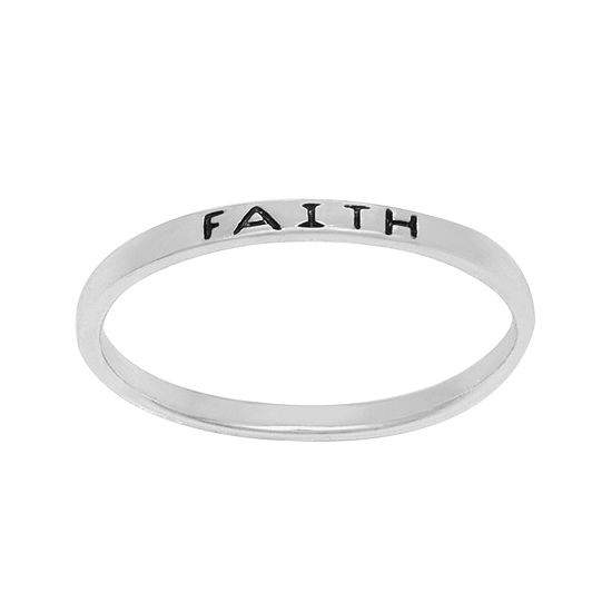 Itsy Bitsy Faith Sterling Silver Band