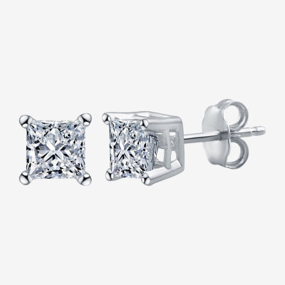 Deluxe Collection 1/4 CT. T.W. Genuine White Diamond 14K White Gold 3.4mm Stud Earrings