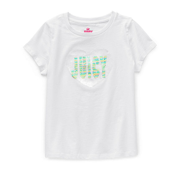 Juicy By Juicy Couture Little & Big Girls Crew Neck Short Sleeve Graphic T-Shirt