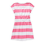 Juicy By Juicy Couture Little & Big Girls Short Sleeve Cap Sleeve Striped T-Shirt Dress