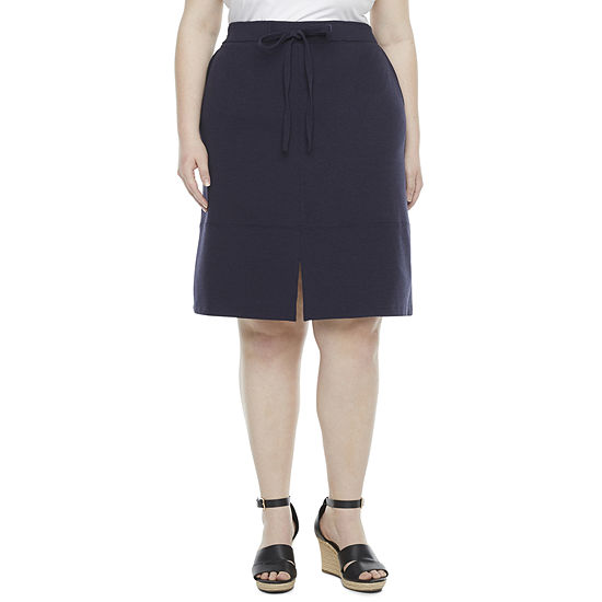 Liz Claiborne Womens A-Line Skirt-Plus