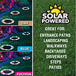 Bell + Howell Solar Powered Mosaic Disk Light with Auto On/Off Lighting and Weatherproof - 4 Pack
