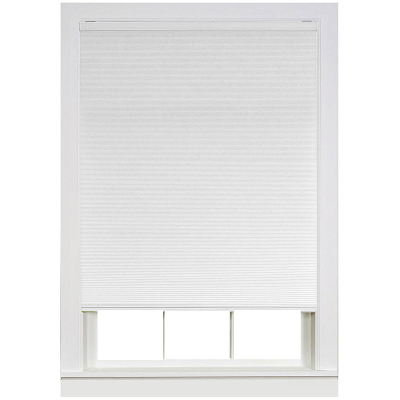 Honeycomb Cellular Pleated Cordless Light-Filtering Shade, 29X64 Honeycomb Cordless Shade, White